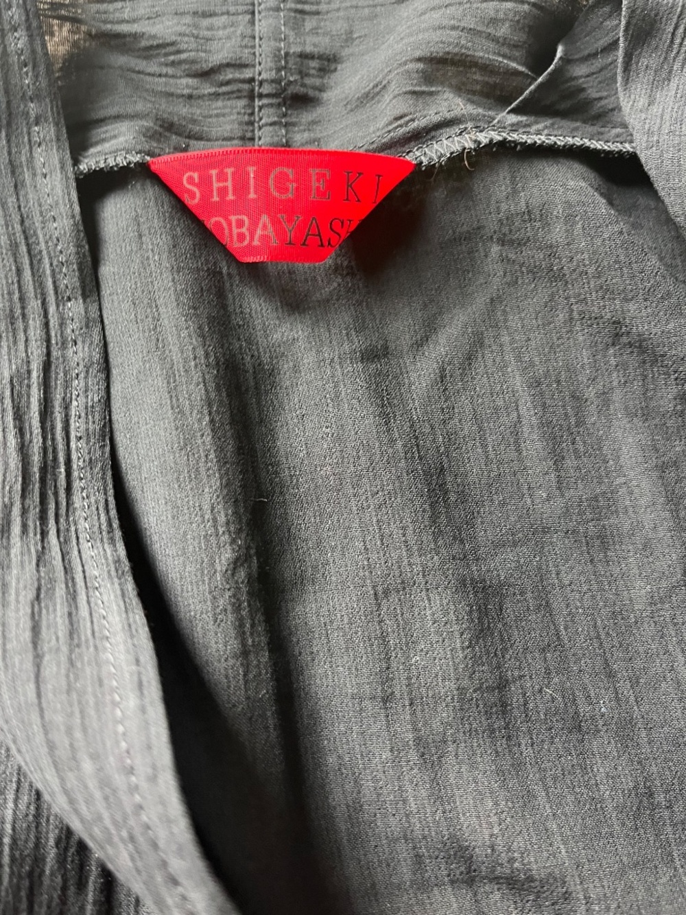 Shigeki Kobayashi Japanese Artisan Shibori Black Cotton Angora Cardigan Jacket - Picture 8 of 10